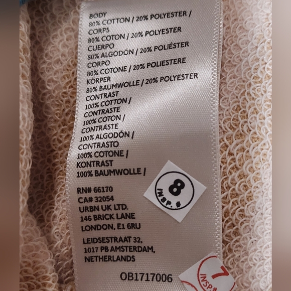 We The Free By Free People Classic Crew Neck Sweater Latte Combo Womens XS - Picture 11 of 11